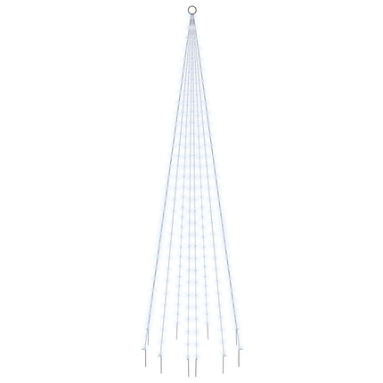 Sapin de Noël sur mât de drapeau 310 LED Blanc froid 300 cm