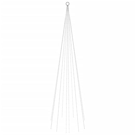 Sapin de Noël sur mât de drapeau 310 LED Blanc froid 300 cm