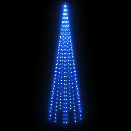 Sapin de Noël sur mât de drapeau 310 LED Bleues 300 cm