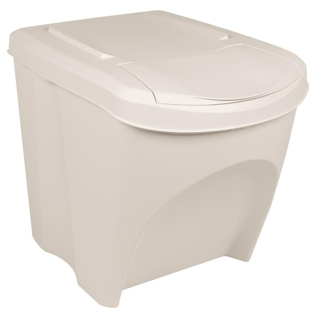 Poubelles à ordures empilables 3 pcs Blanc 75 L Polypropylène