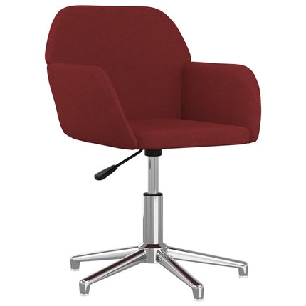 Chaise pivotante de bureau Rouge bordeaux Tissu