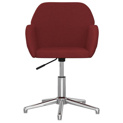 Chaise pivotante de bureau Rouge bordeaux Tissu