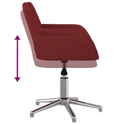 Chaise pivotante de bureau Rouge bordeaux Tissu