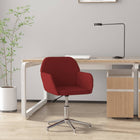 Chaise pivotante de bureau Rouge bordeaux Tissu