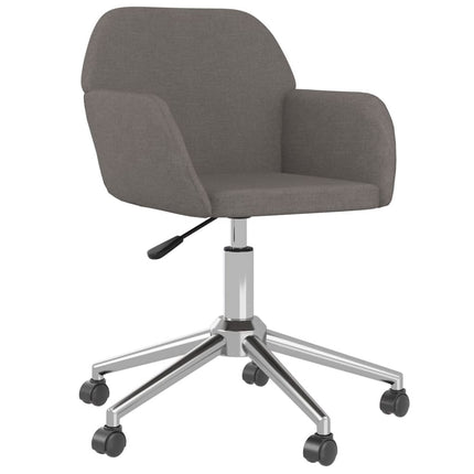 Chaise pivotante de bureau Gris foncé Tissu