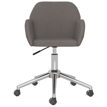 Chaise pivotante de bureau Gris foncé Tissu