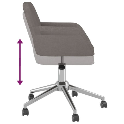 Chaise pivotante de bureau Gris foncé Tissu