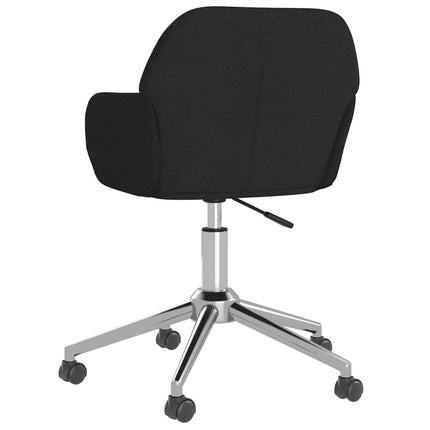 Chaise pivotante de bureau Noir Tissu
