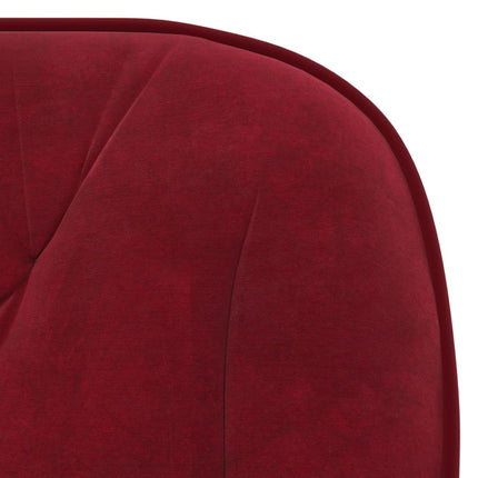 Chaise pivotante de bureau Rouge bordeaux Velours