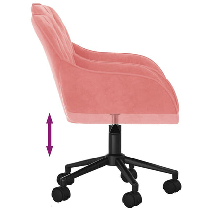 Chaise pivotante de bureau Rose Velours