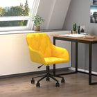 Chaise pivotante de bureau Jaune Velours