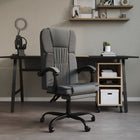 Fauteuil inclinable de bureau Gris foncé Tissu