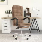 Fauteuil inclinable de bureau Marron Tissu