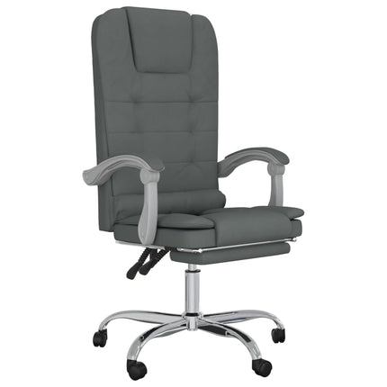 Fauteuil de massage inclinable de bureau Gris foncé Tissu