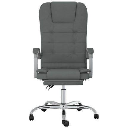 Fauteuil de massage inclinable de bureau Gris foncé Tissu