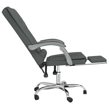 Fauteuil de massage inclinable de bureau Gris foncé Tissu