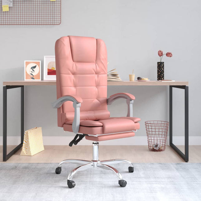 Fauteuil de massage inclinable de bureau Rose Similicuir