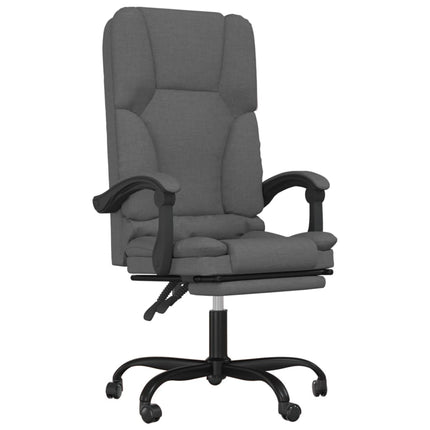Fauteuil de massage inclinable de bureau Gris foncé Tissu