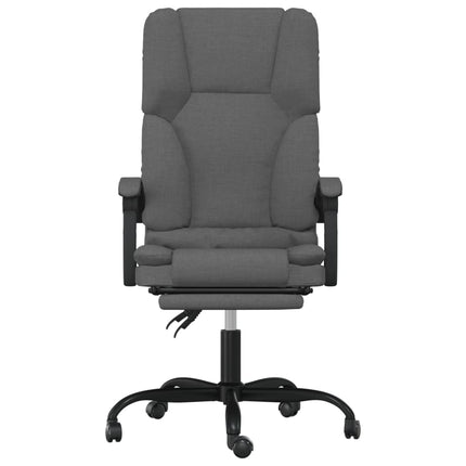 Fauteuil de massage inclinable de bureau Gris foncé Tissu