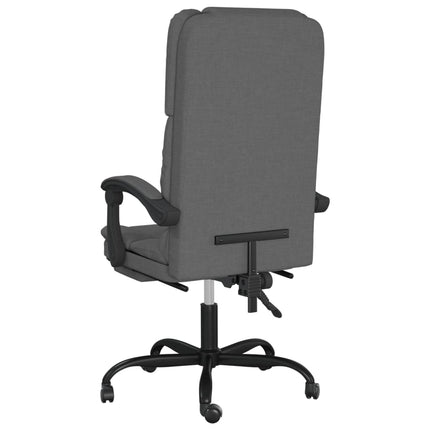 Fauteuil de massage inclinable de bureau Gris foncé Tissu