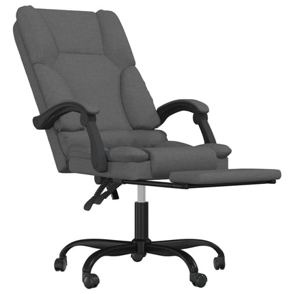 Fauteuil de massage inclinable de bureau Gris foncé Tissu