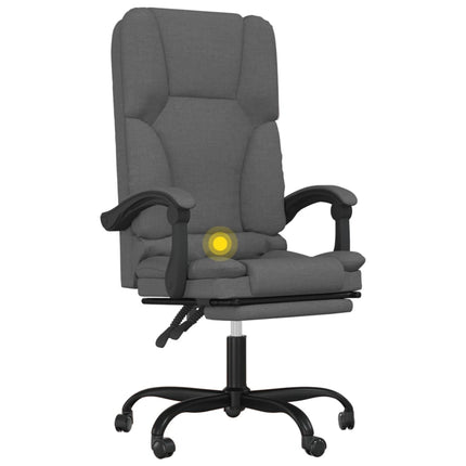 Fauteuil de massage inclinable de bureau Gris foncé Tissu