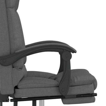 Fauteuil de massage inclinable de bureau Gris foncé Tissu