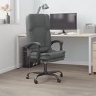 Fauteuil de massage inclinable de bureau Gris foncé Tissu