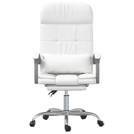 Fauteuil de massage inclinable de bureau Blanc Similicuir
