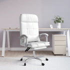Fauteuil de massage inclinable de bureau Blanc Similicuir