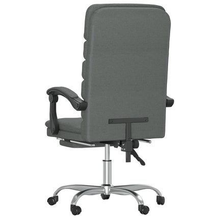 Fauteuil de massage inclinable de bureau Gris foncé Tissu