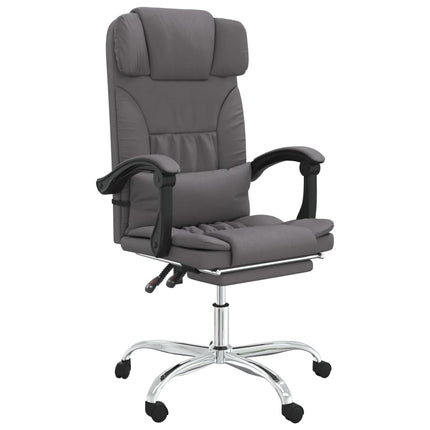 Fauteuil de massage inclinable de bureau Gris Similicuir