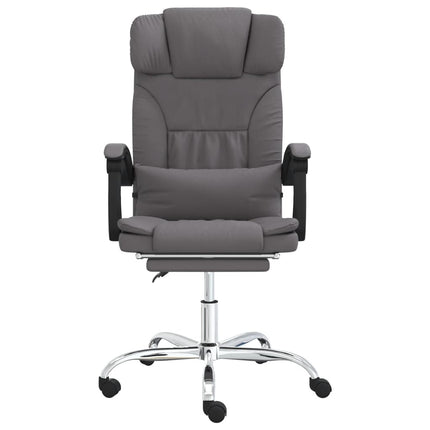 Fauteuil de massage inclinable de bureau Gris Similicuir