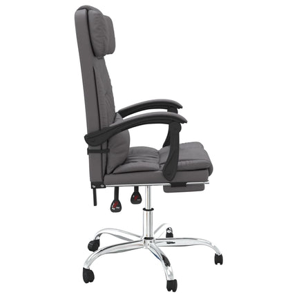 Fauteuil de massage inclinable de bureau Gris Similicuir