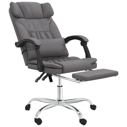 Fauteuil de massage inclinable de bureau Gris Similicuir