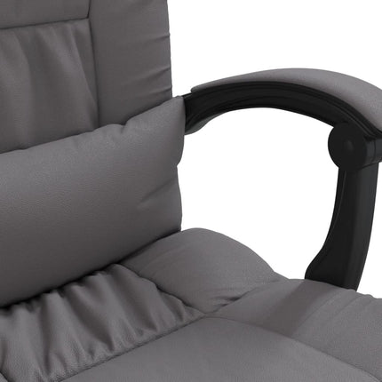 Fauteuil de massage inclinable de bureau Gris Similicuir