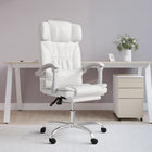Fauteuil de massage inclinable de bureau Blanc Similicuir