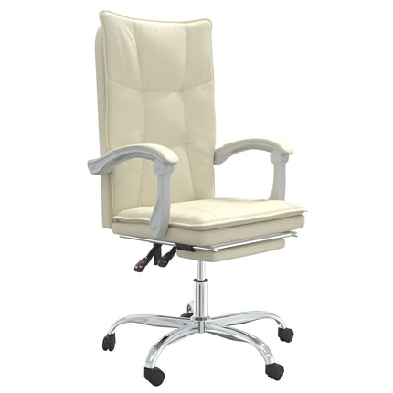 Fauteuil inclinable de bureau Crème Similicuir