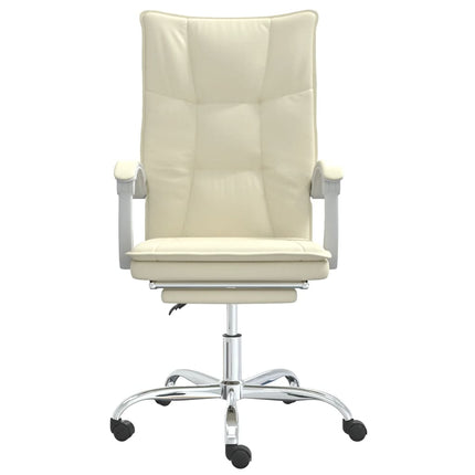 Fauteuil inclinable de bureau Crème Similicuir