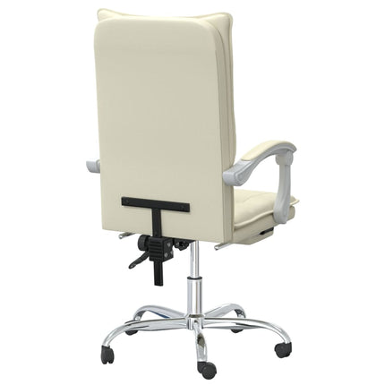 Fauteuil inclinable de bureau Crème Similicuir