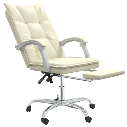 Fauteuil inclinable de bureau Crème Similicuir
