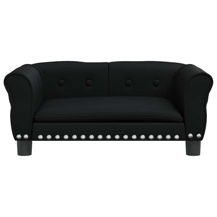 Lit pour chien noir 70x45x30 cm similicuir