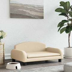 Lit pour chien crème 70x45x30 cm tissu