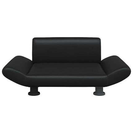 Lit pour chien noir 70x45x28 cm similicuir
