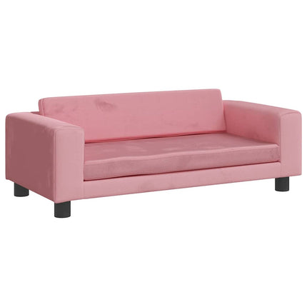 Lit pour chien avec extension rose 100x50x30 cm velours