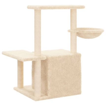 Arbre à chat avec griffoirs en sisal Crème 83 cm