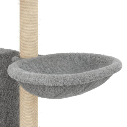 Arbre à chat avec griffoirs en sisal Gris clair 131 cm