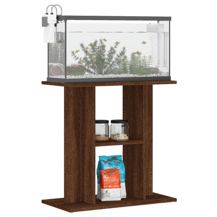Support pour aquarium chêne marron 60x30x60cm bois d'ingénierie
