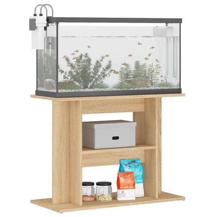 Support pour aquarium chêne sonoma 80x35x60cm bois d'ingénierie