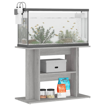 Support d'aquarium en béton gris 80 x 35 x 60 cm Bois d'ingénierie